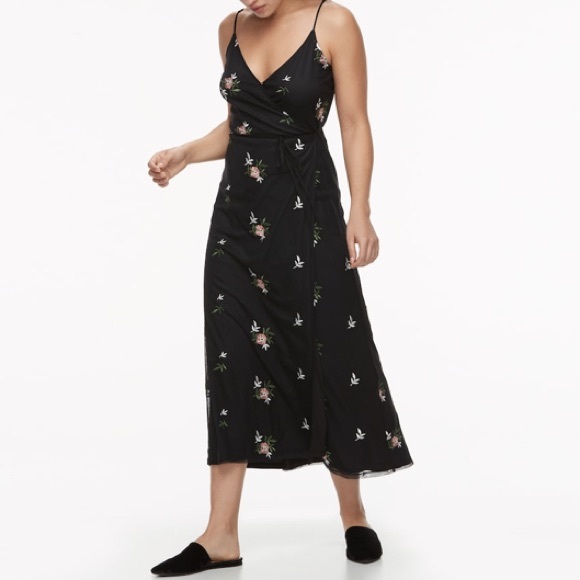 Free People Dresses & Skirts - 🍂🍁 Fall Free People Inspired K/Lab Wrap Floral Embroidered Mesh Dress Sz M